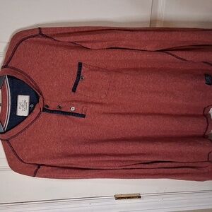 Flag & Anthem Red Long Sleeve Tee Mens Shirt Size XL